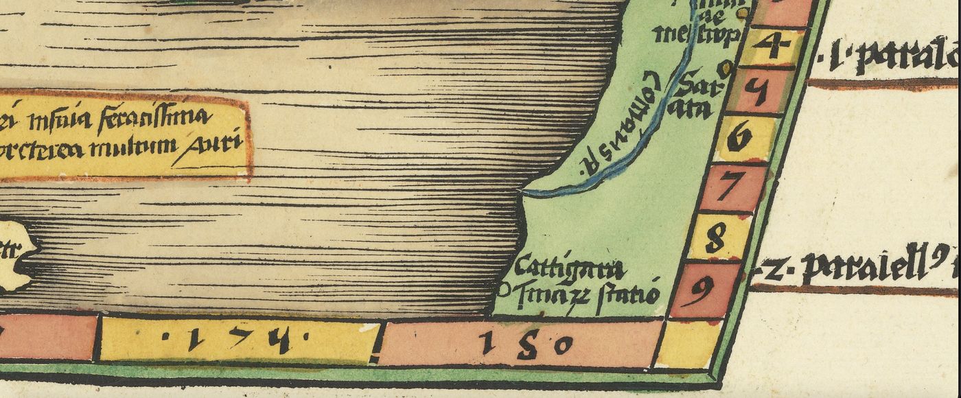 Cattigara on Ptolemy's map