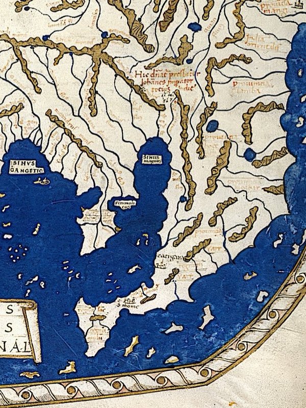 Detail of the map of Henricus Martellus (1489) with the Dragon's Tail