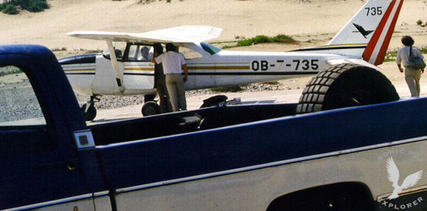 Aerocóndor Cessna aircraft at Ica airport, 1980s