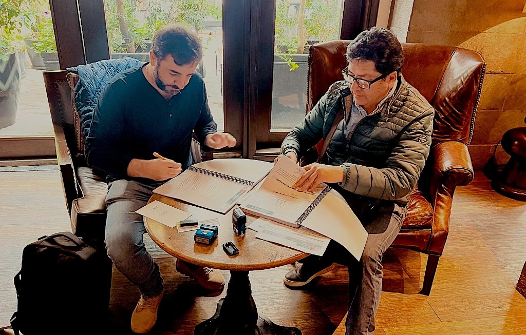 Signing of Official Contract with Lead Archaeologist Richard Alegria